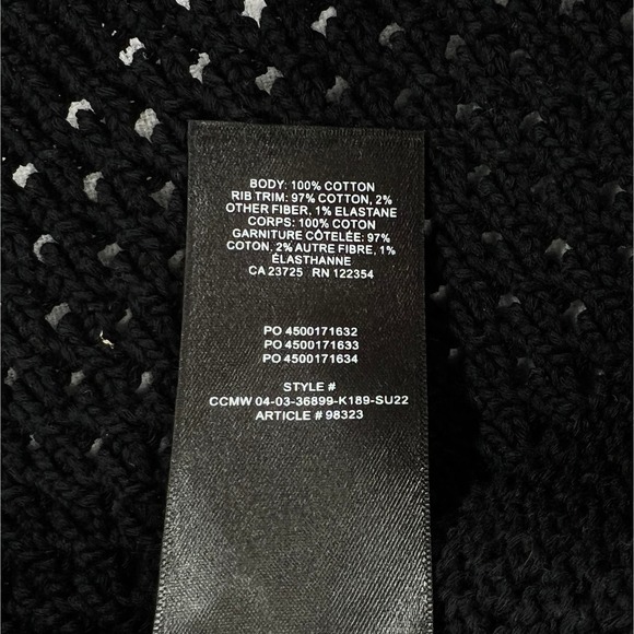 ARITZIA WILFRED Sunset Top Womens Small Black Crochet Cropped Strappy Tank - Picture 9 of 12